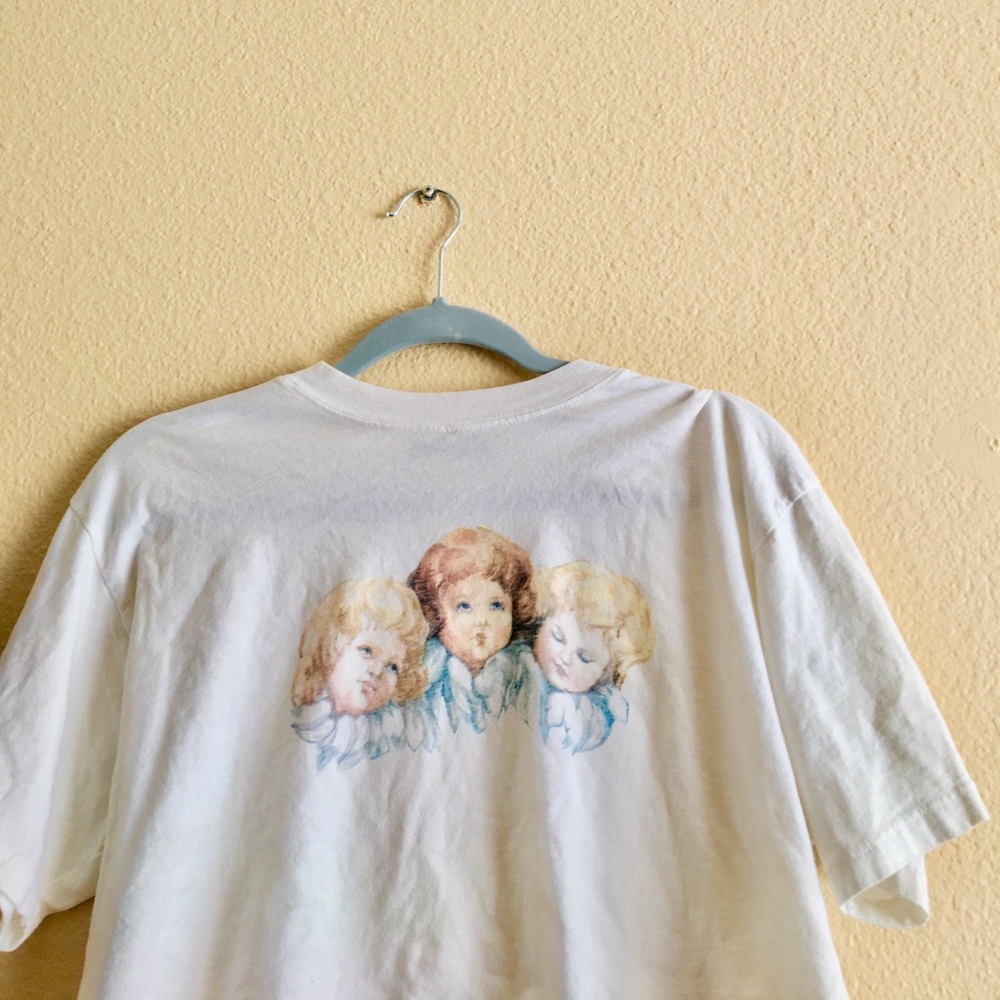 Brandy Melville THREE angels cherub shirt - Picture 2 of 3